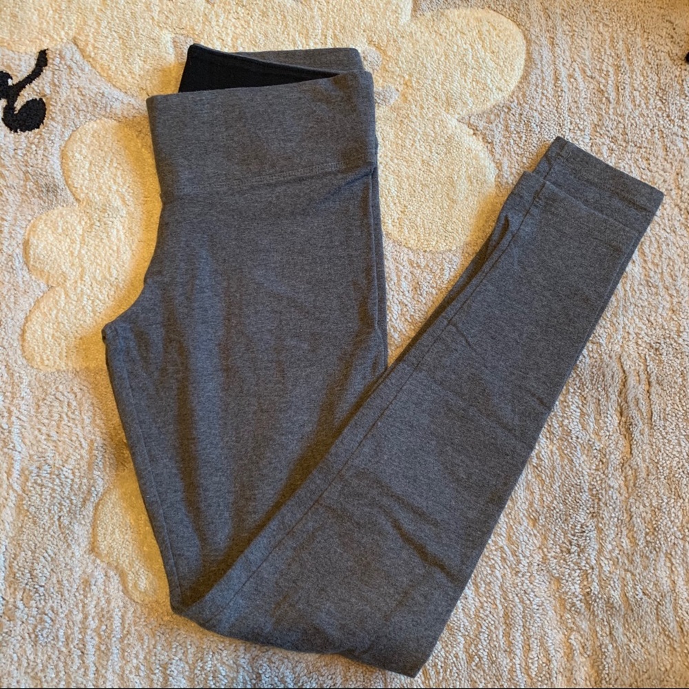 Grey Pink Yoga Leggings